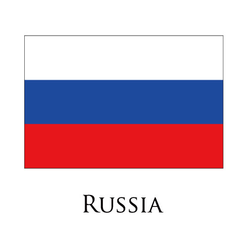 Russia flag logo iron on paper